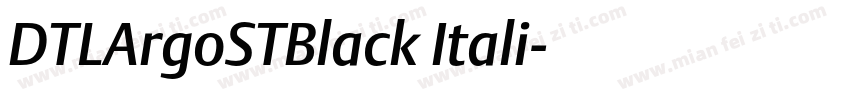 DTLArgoSTBlack Itali字体转换